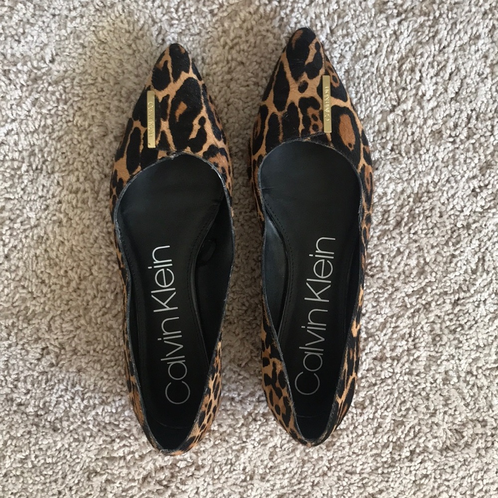 Leopard print Calvin Klein flats